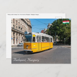 Bekannte Straßenbahn 2 in Budapest, Ungarn Postkarte