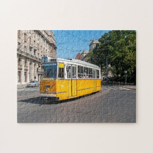 Bekannte Straßenbahn 2 in Budapest, Ungarn Puzzle (Horizontal)