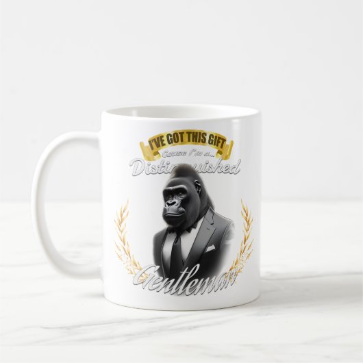 Bekannter Gentleman: Gorilla Edition Kaffeetasse (Links)