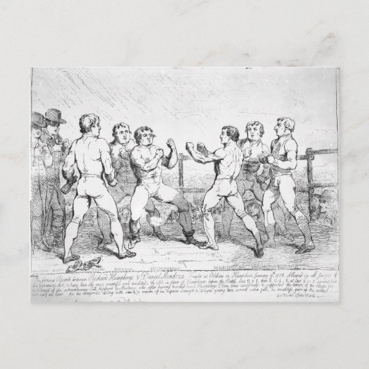 Bekannter Kampf zwischen R.Humphreys und D. Postkarte (Vorderseite)