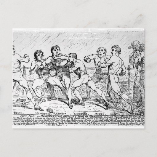 Bekannter Kampf zwischen R.Humphreys und D. Postkarte (Vorderseite)