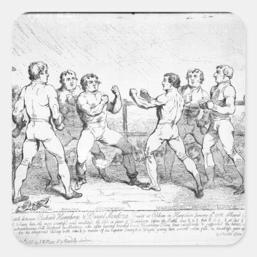 Bekannter Kampf zwischen R.Humphreys und D. Quadratischer Aufkleber (Vorderseite)