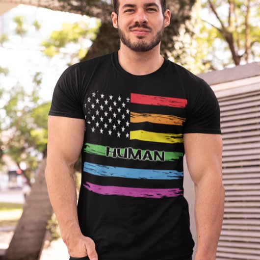 🌈 BEKANNTER PRIDE FLAG HUMAN Design 🏳️ 🌈 T-Shirt