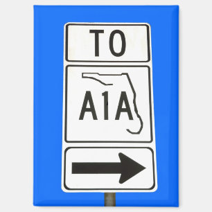 Bekanntes A1A-Zeichen Magnet