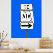 Bekanntes A1A-Zeichen Poster (Küche)