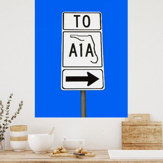 Bekanntes A1A-Zeichen Poster (Küche)