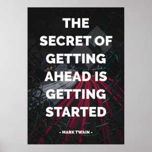 Bekanntes Motivierend und inspirierendes Zitat Poster