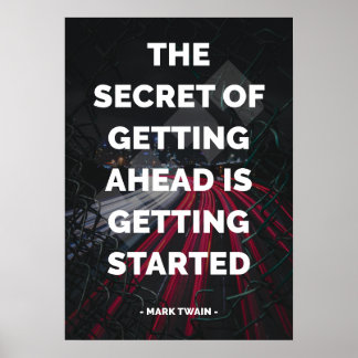 Bekanntes Motivierend und inspirierendes Zitat Poster