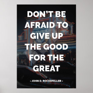 Bekanntes Motivierend und inspirierendes Zitat Poster