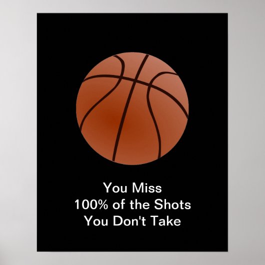 Bekanntes Motivierend Zitat Basketball Poster (Vorne)