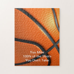 Bekanntes Motivierend Zitat Basketball Poster Puzzle