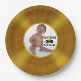 Bekanntes One Hip Hop Birthday Gold Record Foto Pappteller