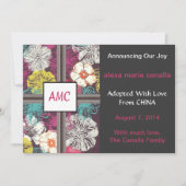 Bekanntgabe der Mit Monogramm Adoption Asiatischer Ankündigung (Vorderseite)