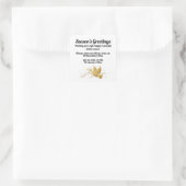 Bekanntgabe der offenen Termine Quadratischer Aufkleber (Tasche)