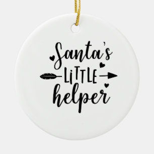 Bekanntgabe der Schwangerschaft von Santas kleinem Keramik Ornament