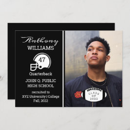 Bekanntgabe des Abschlusses des Football Player Fo Einladung