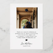 Bekanntgabe des Abschlusses des Wirblen Schriftart Folieneinladung (Rückseite)