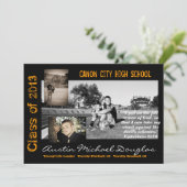 Bekanntgabe des Abschlusses Einladung (Stehend Vorderseite)