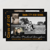 Bekanntgabe des Abschlusses Einladung (Vorne/Hinten)