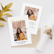 Bekanntgabe des Abschlusses Foto Foil