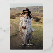 Bekanntgabe des Abschlusses "Grad Foto Gold Foil" Folieneinladung (Vorderseite)