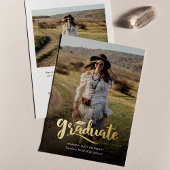 Bekanntgabe des Abschlusses "Grad Foto Gold Foil" Folieneinladung