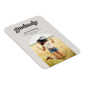 Bekanntgabe des fetten Graduate Neutral Gray Foto  Magnet (Rechte Seite)