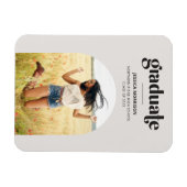 Bekanntgabe des fetten Graduate Neutral Gray Foto  Magnet (Horizontal)