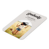 Bekanntgabe des fetten Graduate Neutral Gray Foto Magnet (Linke Seite)
