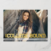 Bekanntgabe des "Foil Uni Bound High School Grad" Folieneinladung (Vorderseite)