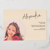 Bekanntgabe des "Foil Uni Bound High School Grad" Folieneinladung (Rückseite)