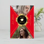 Bekanntgabe des geometrischen Abschlusses Gold Folieneinladung (Stehend vorne)