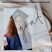 Bekanntgabe des Grad-Modernen Script-Abschlusses Pergament Einladungen