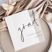 Bekanntgabe des Grad-Modernen Script-Abschlusses Pergament Einladungen