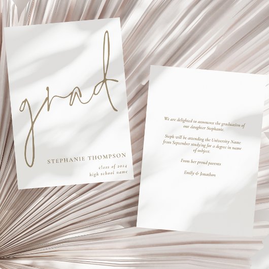 Bekanntgabe des Grand Gold Script Abschlusses Ankündigung