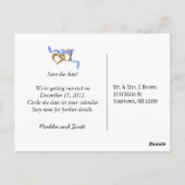 Bekanntgabe des Hochzeitdatums Postkarte (Rückseite)