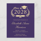 Bekanntgabe des Lila Gold Uni-Abschluß (Vorderseite)