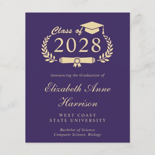 Bekanntgabe des Lila Gold Uni-Abschluß (Vorderseite)