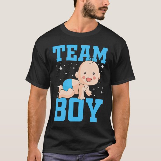 Bekanntgabe des Party von Jungs im Team zur Geschl T-Shirt (Vorderseite)