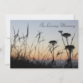 Bekanntgabe des Sunset Silhouette Memorial Service Einladung (Vorderseite)