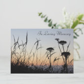 Bekanntgabe des Sunset Silhouette Memorial Service Einladung (Stehend Vorderseite)