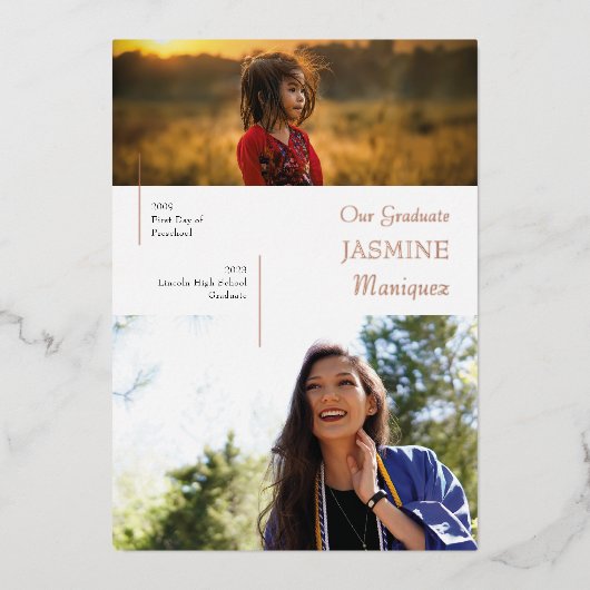 Bekanntgabe des zeitgenössischen Weißen Damm/Jetzt Folieneinladung (Vorderseite)