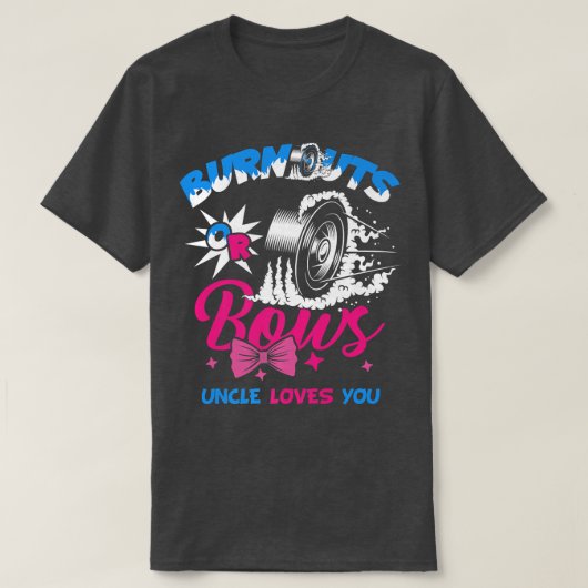 Bekanntgabe von Ausfällen oder Bows Gender Reveal T-Shirt (Design vorne)