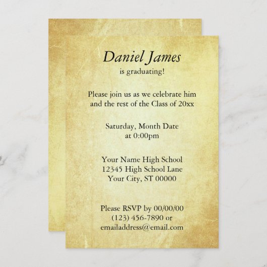 Bekanntgabe von Dokumenten Einladung (Vorne/Hinten)