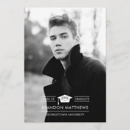 Bekanntgabe von Grad Cap Foto Abschluss Ankündigung