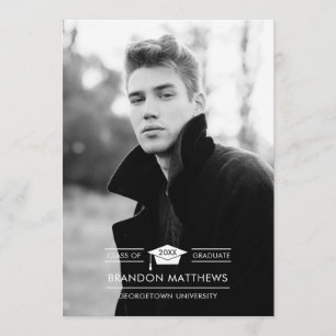 Bekanntgabe von Grad Cap Foto Abschluss Ankündigung