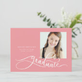 Bekanntgabe von lustigen Skripten für den Abschlus Einladung (Stehend Vorderseite)