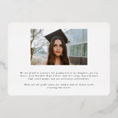 Bekanntgabe von Typografie-2-Foto-Abschluss Folieneinladung (Rückseite)