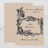 Bekanntgabe zur Geburt – Geburtskarte Einladung (Vorne/Hinten)