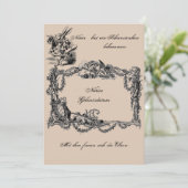 Bekanntgabe zur Geburt – Geburtskarte Einladung (Stehend Vorderseite)